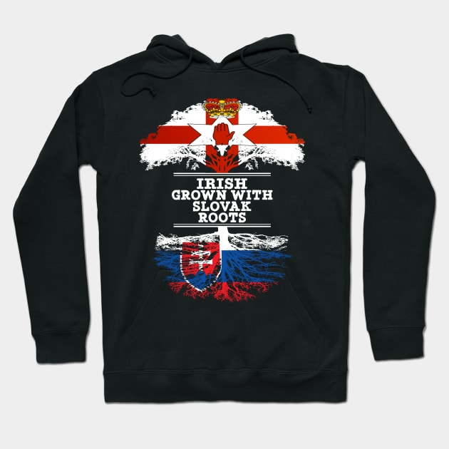 Northern Irish Grown With Slovak Roots - Gift for Slovak With Roots From Slovakia Hoodie by Country Flags